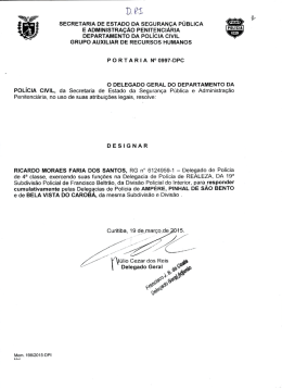 Portaria n&deg; 0997 - RICARDO MORAES FARIA DOS SANTOS