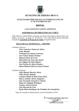 Previsualizar - Município da Ribeira Brava