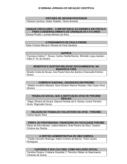 Trabalhos Aceitos - Faculdade Peruíbe