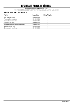 RESULTADO PROVA DE T&Iacute;TULOS