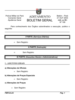 ADITAMENTO BOLETIM GERAL - Proxy da Polícia Militar do Pará!