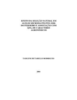 do feijoeiro e associa&ccedil;&atilde;o com QTLs de caracteres