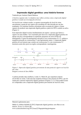 Impress&atilde;o digital gen&eacute;tica: uma hist&oacute;ria forense