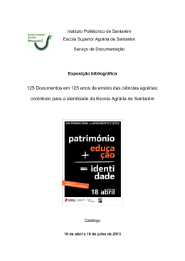 125 Documentos em 125 anos de ensino das ci&ecirc;ncias agr&aacute;rias