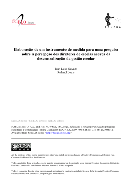 Elabora&ccedil;&atilde;o de um instrumento de medida para uma