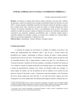 Cinema, Forma&ccedil;&atilde;o Cultural e Express&atilde;o Simb&oacute;lica