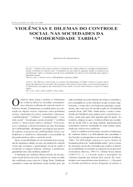 viol&ecirc;ncias e dilemas do controle social nas sociedades da