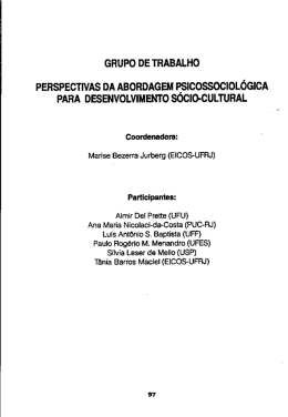 Perspectivas da abordagem psicossociológica para o