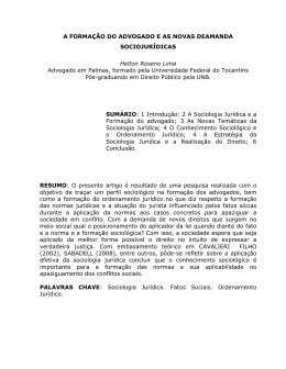 A FORMAO DO ADVOGADO E AS NOVAS DEAMANDA