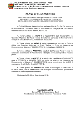 EDITAL N&deg; 031 /CESIEP/2012