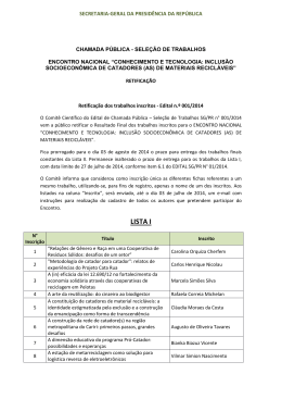 Resumo dos trabalhos selecionados (Arquivo em PDF)