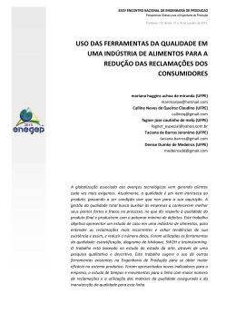 uso das ferramentas da qualidade em uma ind&uacute;stria de
