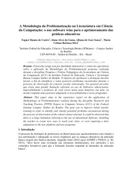 a metodologia da problematiza&ccedil;&atilde;o na licenciatura em