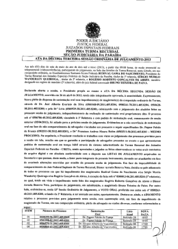 PODER JUDICIÁRIO - Justiça Federal na Paraíba