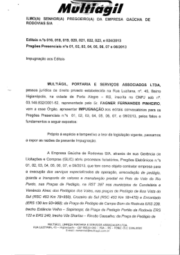 Impugna&ccedil;&atilde;o aos editais n&ordm;s 16, 18, 19, 29, 21, 22, 23 e 24