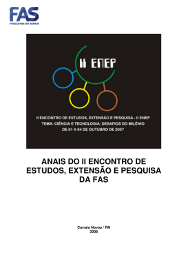 Anais do II ENEP - Faculdade do Seridó