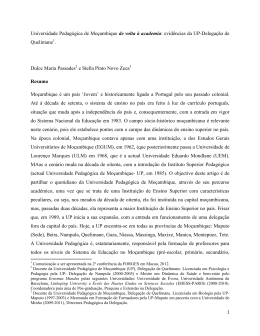 Universidade Pedag&oacute;gica de Mo&ccedil;ambique de volta &agrave;