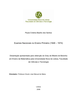 Exames Nacionais no Ensino Prim&aacute;rio (1948 &ndash; 1974)