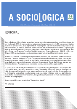 Edicao 6 - Faculdade de Letras e Ci&ecirc;ncias Sociais (FLCS)