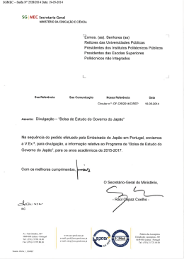 SG MEC Secretaria-Geral - Escola Superior de Tecnologia da