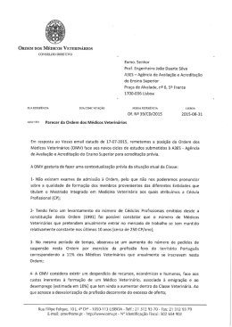 ORDEM nos MÉDICOS VETERINÁRIOS