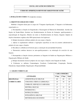 l. DURA&Ccedil;&Atilde;O DO CURSO: 50 (cinq&uuml;enta) semanas. 2. OBJETIVOS
