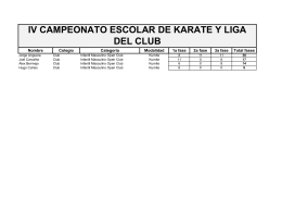 IV CAMPEONATO ESCOLAR DE KARATE Y LIGA DEL CLUB