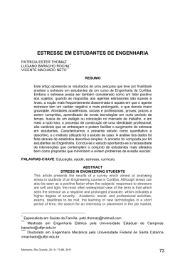 ESTRESSE EM ESTUDANTES DE ENGENHARIA