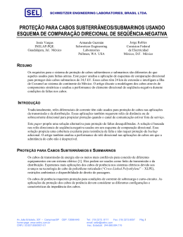 Prote&ccedil;&atilde;o para cabos subterr&acirc;neos