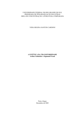 A est&eacute;tica da transitoriedade: Arthur Schnitzler e Sigmund Freud