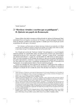 &ldquo;Her&oacute;icas virtudes e escritos que as publiquem&rdquo;. D. Quixote nos