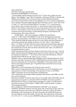 ALFA APOSTASY Christian-‐Protestant and Adventist Antichrists