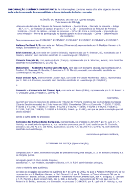INFORMA&Ccedil;&Atilde;O JUR&Iacute;DICA IMPORTANTE: As informa&ccedil;&otilde;es