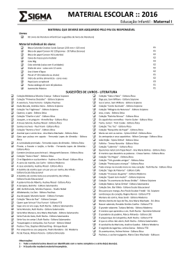 Lista de material - Centro Educacional Sigma