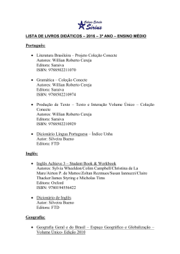 Lista de Livros 2016 - 3ºs Anos do Ensino Médio