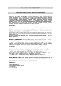 ESCOLARIDADE - N&Iacute;VEL MEDIO COMPLETO CONTEUDO