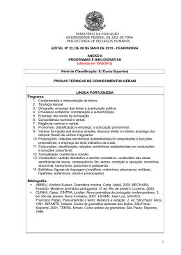 Programas e Bibliografias - Universidade Federal de Juiz de Fora