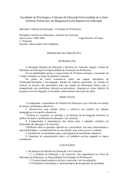 Faculdade de Psicologia e Ci&ecirc;ncias da Educa&ccedil;&atilde;o/Universidade de