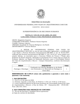 ministério da educação universidade federal dos vales do