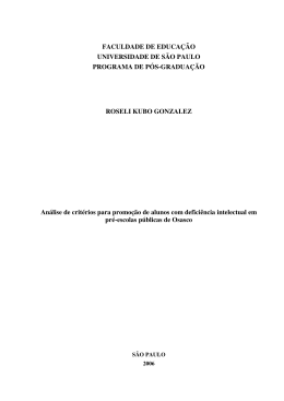 FACULDADE DE EDUCA&Ccedil;&Atilde;O UNIVERSIDADE DE S&Atilde;O PAULO