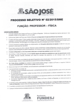 Professor - Prefeitura Municipal de São José