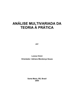 AN&Aacute;LISE MULTIVARIADA DA TEORIA &Agrave; PR&Aacute;TICA