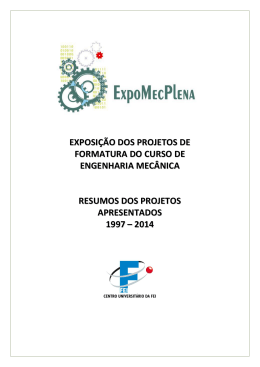 exposi&ccedil;&atilde;o dos projetos de formatura do curso de engenharia