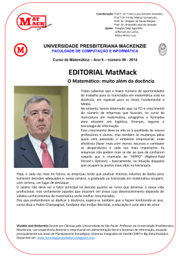 Editorial MatMack - Tecnologias FCI Mackenzie