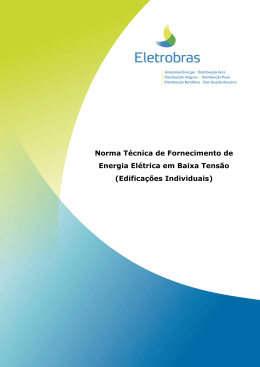 Norma T&eacute;cnica de Fornecimento de Energia El&eacute;trica em Baixa