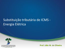 Substituição tributária de ICMS - Energia Elétrica