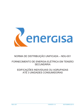 NORMA DE DISTRIBUI&Ccedil;&Atilde;O UNIFICADA &ndash; NDU-001