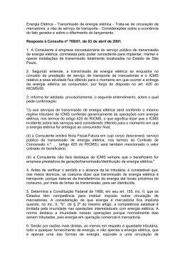 Energia El&eacute;trica - Transmiss&atilde;o de energia el&eacute;trica - Trata-se