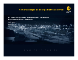 Comercialização de Energia Elétrica no Brasil