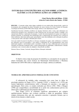 estudo das concep&ccedil;&otilde;es dos alunos sobre a energia el&eacute;trica e suas